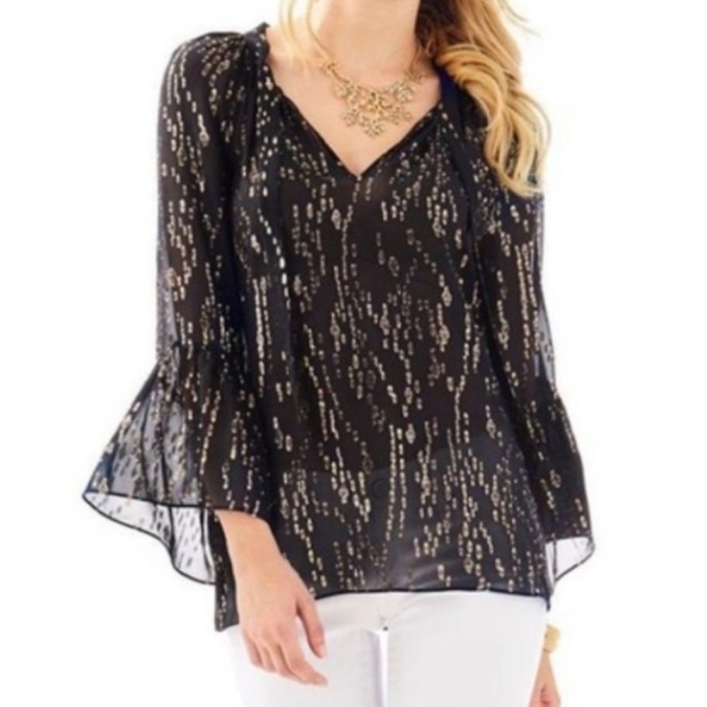 Lilly Pulitzer Matilda chiffon blouse